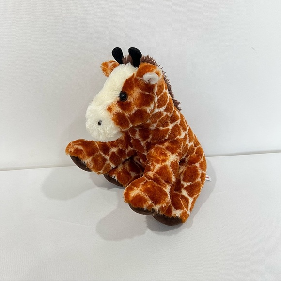 Aurora Giraffe Full Body Seating Position Brown Cream Size 14" Soft - Picture 1 of 8